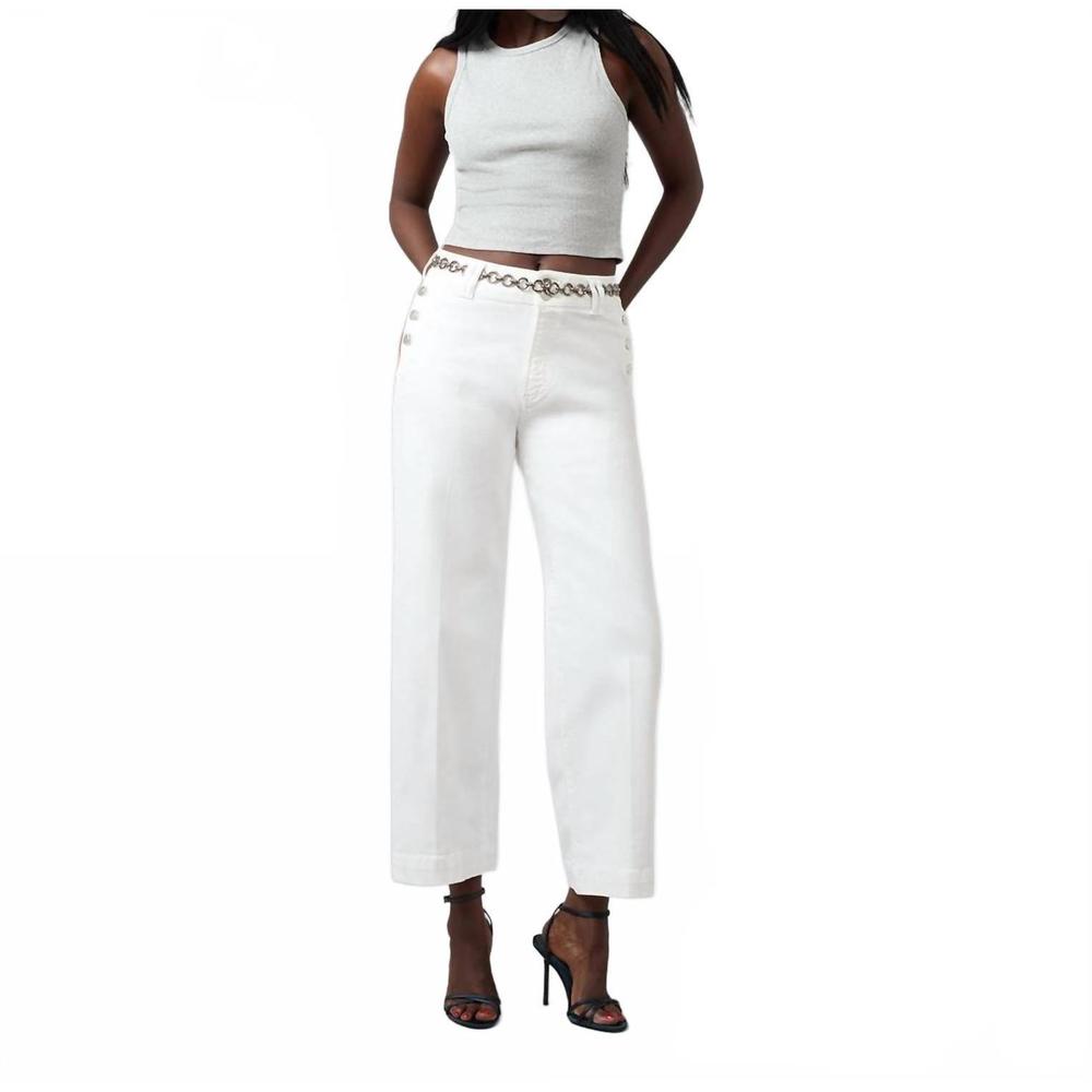 NEW LOLA JEANS colette high rise wide leg jeans in optic white